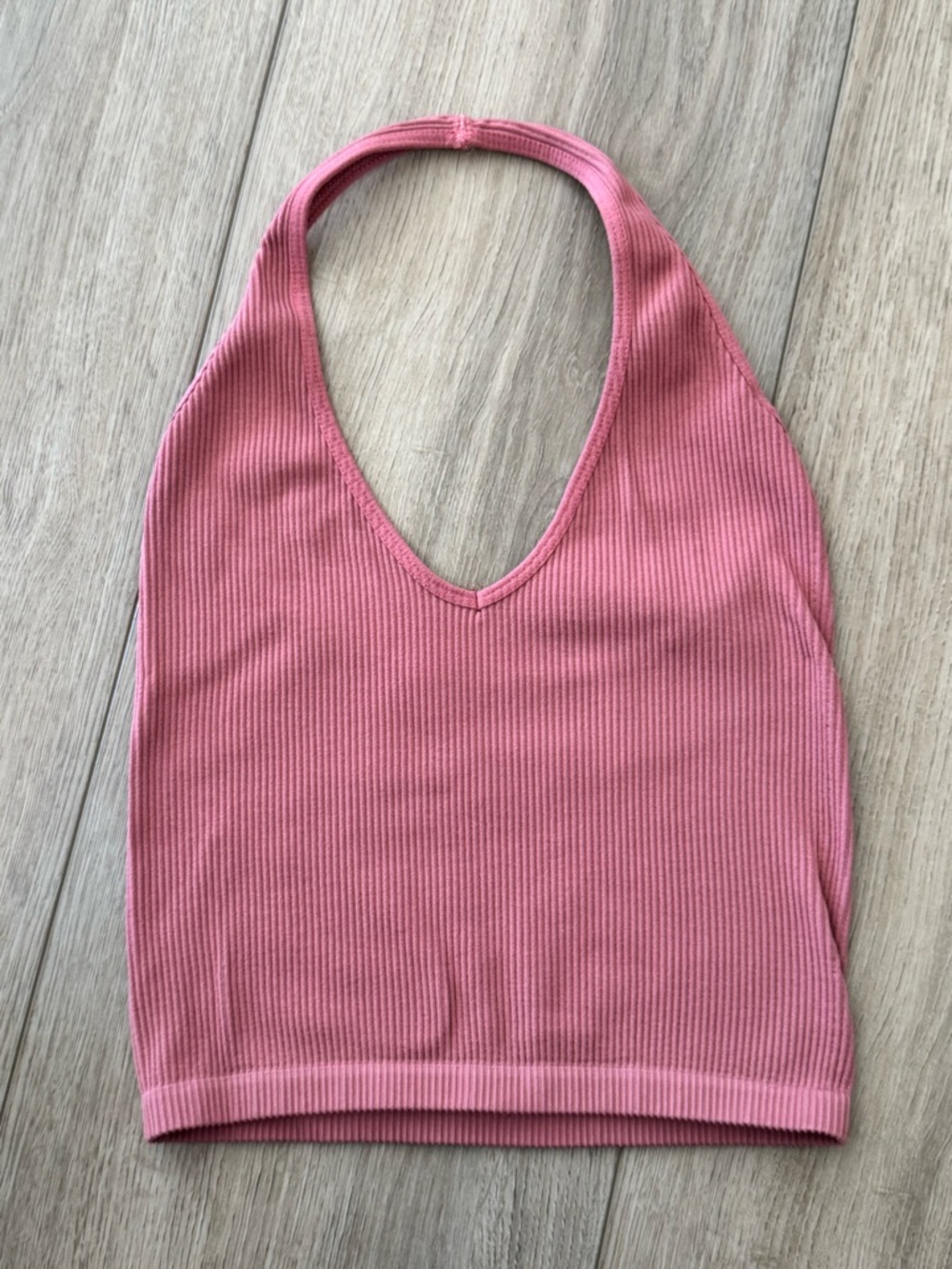 Urban Outfitters Ribbed Halter Crop Top/Bralette - Rose Pink - Sz Small